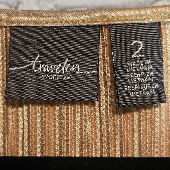 Chico's Travelers Pleated Top - Picture 4 of 9